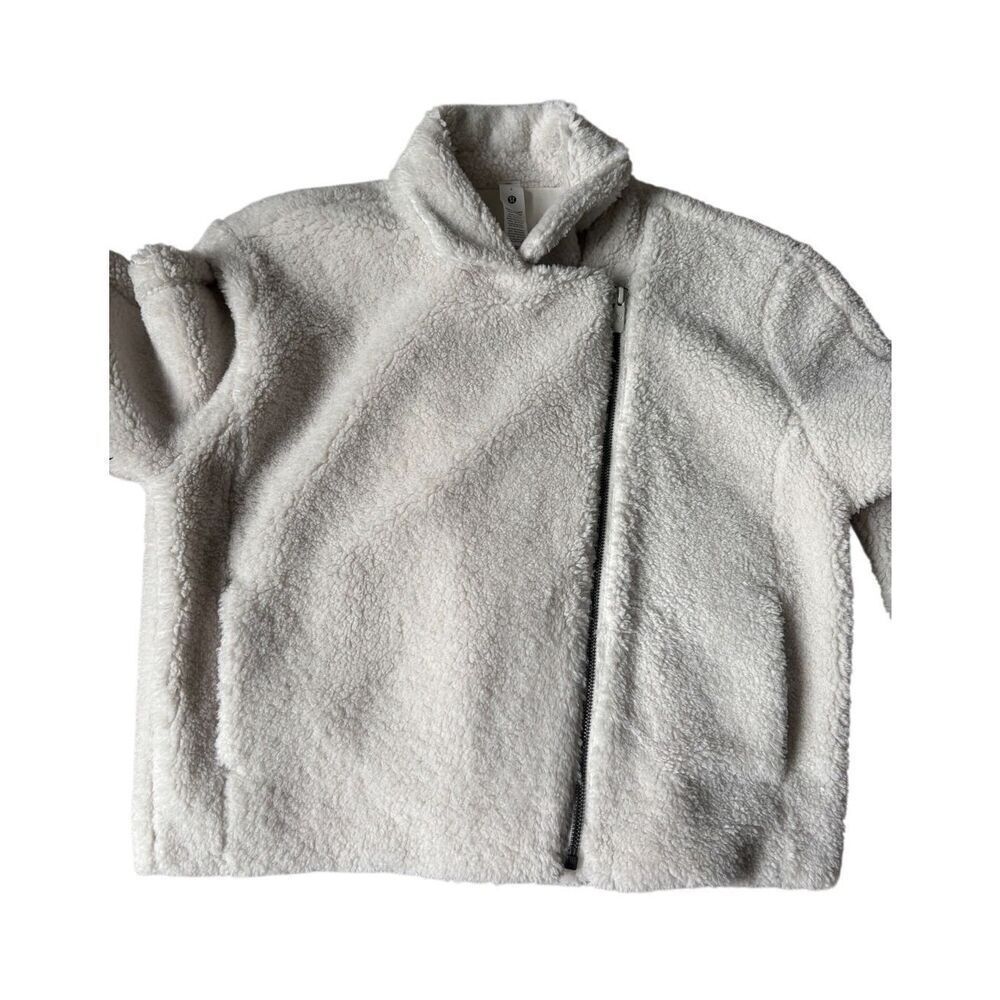 Lululemon Textured Fleece Collared Jacket size 2 Bone - Picture 13 of 16